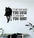 It's Over When You Quit Wolf Wall Decal Sticker Vinyl Art Bedroom Living Room Decor Decoration Teen Quote Inspirational Boy Girl Motivational Work Out Gym Gainz Strong Run Cardio Squat Beast Animal
