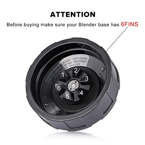Nutri Ninja 6 Fins Extractor Blade Fits Nutri Ninja Blender Auto iQ BL450-70 BL451-70 BL454-70 BL455-70 BL482-70
