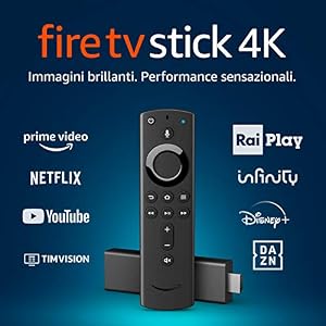 Fire TV Stick 4K Ultra HD con telecomando vocale Alexa di ultima generazione | Lettore multimediale