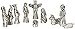Nativity Set Mini Pewter Figurine 10 pc Set w/ Velvet Pouch