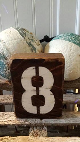 Wood Block Numbers for Home Decor Table Numbers Special Events Weddings Nautical Beach Cottage