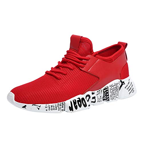 Sunyastor Men's Running Shoes Breathable Sneakers Mesh Soft Sole Casual Athletic Lightweight Sports Shoes