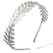 RechicGu Silver Roman Leaf Branch Dainty Bridal Hair Crown Headband Dress Boho Alice Band