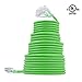 100 FT 10/3 Outdoor Extension Cord - Rubber, Flexible, Triple Outlet, Green Wire with Live Power Light Indicator. 15 Amp