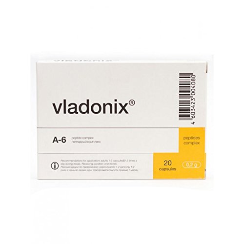 Vladonix A-6 - Thymus Peptide Bioregulator Complex - 20 x 200 Milligram Tablets Vladonix A-6 - Thymus Peptide Bioregulator Complex - 20 x 200 Milligram Tablets