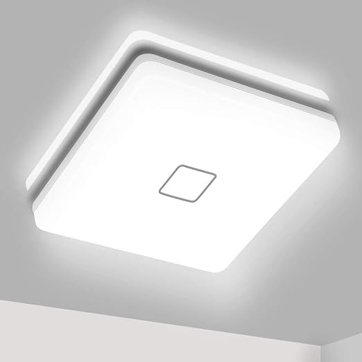 plafon led techo cuadrado airand 24w lampara techo led de color blanco frio 5000k luz de techo led 2050lm brillante eficiente energia impermeable