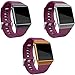 Wepro Bands Compatible with Fitbit Ionic SmartWatch, Watch Replacement Sport Strap for Women Men Kids, Small, Teal, Blush Pink, Fuchsia