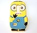 For LG Tribute 2 LS665 Phone Case - Cute Despicable Me Minions Yellow/Blue Soft Rubber Silicone Protection Skin Cover [MobileCentral]