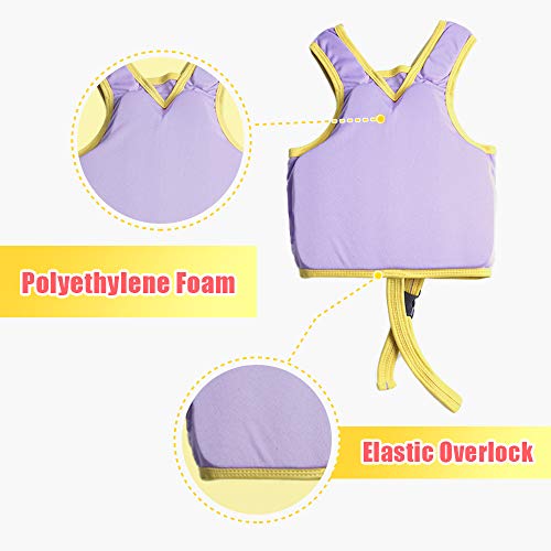 Megartico Kids' Swim Vest Life Jacket Girls Adjustable Safety Strap Boys Swim Training Aid Zipper - Toddler Learn-to-Swim