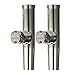 Amarine Made (2x) Stainless Tournament Style Clamp on Fishing Rod Holder for Rails 1