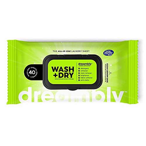 Dreambly Natural Laundry Detergent Sheets for Washer and Dryer, Organic Hypoallergenic 6in1