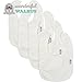 Bamboo Terry Drool Bibs. Waterproof 4-Piece Set For Baby by Wonderful Walrus. Natural - Simple - Classic. 2 Reversible, Ultra Soft & Absorbent Layers. In White for Ideal Unisex Gift or to Decorate.