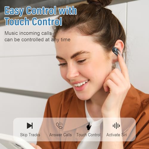 AI Auriculares Traductores de Idiomas, 7 Modos de 58H Auriculares Bluetooth Oído abierto para Viajes Negocios, 2026 Bluetooth 5.4 Traducción Audífonos de traducción en tiempo real 164 idiomas, Negro