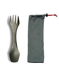 valtcan titanio Spork 3 in 1 tenedor cuchara cuchi