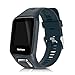 kwmobile Watch Band Compatible with Tomtom Adventurer/Runner 3/Spark 3/Golfer 2 - Watch Band Replacement Silicone Strap - Anthracite