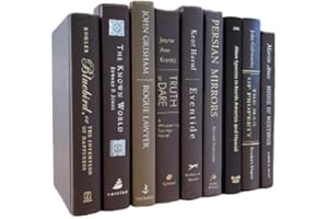 Covogoods Real Books by Color for Office or Home Decor - Interior Design Wedding Display Photo Prop Staging Decoration (5 Books, Brown)