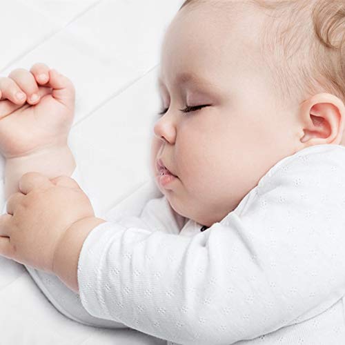 MoMA Waterproof Crib Mattress Cover (Set of 2) - 52”x 28” White Crib Mattress Protector - Soft Fitted Baby Crib Mattress Pad with 9-inch Pocket - Hypoallergenic Polyester Toddler Mattress Pad