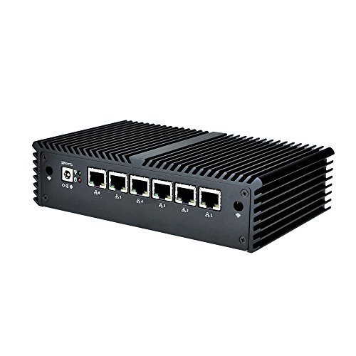 Qotom-Q575G6-S05 Qotom Barebone Mini PC 6 Gigabit LAN Ports Core i7 7500U AES-NI Using Pfsense as Router Firewall Linux