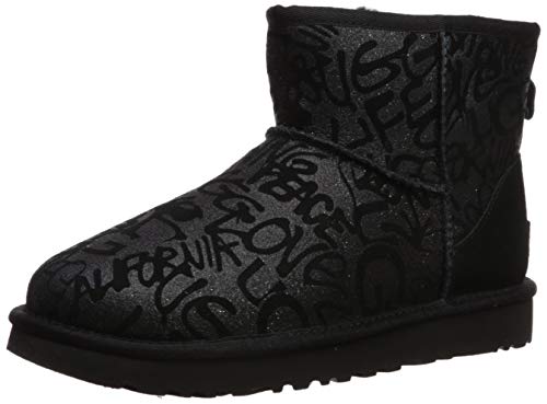 UGG-Womens-Classic-Mini-Sparkle-Graffiti-Fashion-Boot