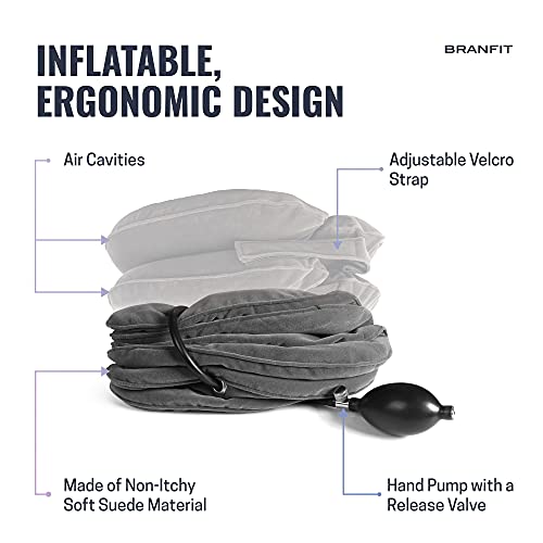 Branfit Cervical Neck Traction Device and Neck Brace, Adjustable Neck