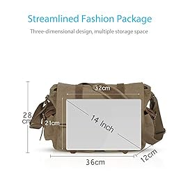 FANDARE New Vintage Messenger Bag Satchel College