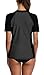 ALove Women Rash Guard UV Protection Short Sleeve UV Shirt Swimsuit Grey XL