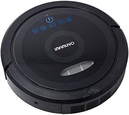 Infinuvo Cleanmate QQ620 Robotic Vacuum Cleaner with HEPA Filter, Home Charging Station, Scheduler, Remote Control, Sonic Wall, UV Light and Mopping Pad