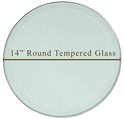 image for Hamilton Hills 14 Inch Beveled Glass Table Top | 3/8