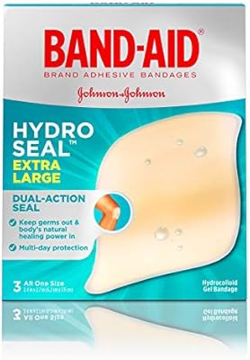 ضمادات لاصقة مقاومة للماء كبيرة جدًا من العلامة التجارية Water Aid للعناية بالجروح والبثور، 3 عبوات Amazon Ae