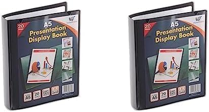 Habercrafts A5 20 Pocket Presentation Display Book 40 Views Pack of 2