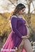 Maternity Dress for Photography Off Shoulder Long Sleeve Chiffon Gown Split Front Maxi Pregnancy Dresses for Photoshoot