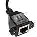 JoyliveStore 1FT RJ45 Male to Female Screw Panel Mount Ethernet LAN Network Extension Cable