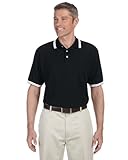 Chestnut Hill Men's Short Sleeve Tipped Performance Plus Pique Polo Shirt CH113