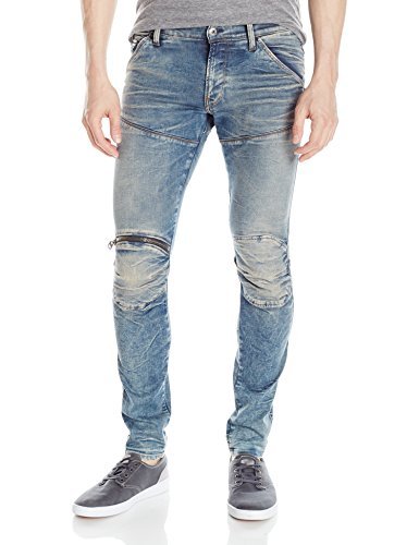 G-star raw men s 5620 knee zip superslim jeans in gavi …