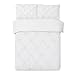 Word of Dream Pinch Pleat Microfiber Duvet Cover Set 3 PC, Full/Queen, White