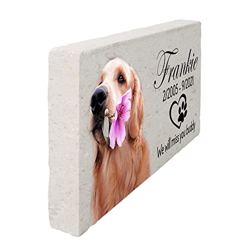 Royal Matter Personalized Pet Memorial with Keepsake Photo on Limestone