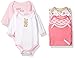 Luvable Friends Baby Girls' 5-Pack Long-Sleeve Hanging Bodysuit