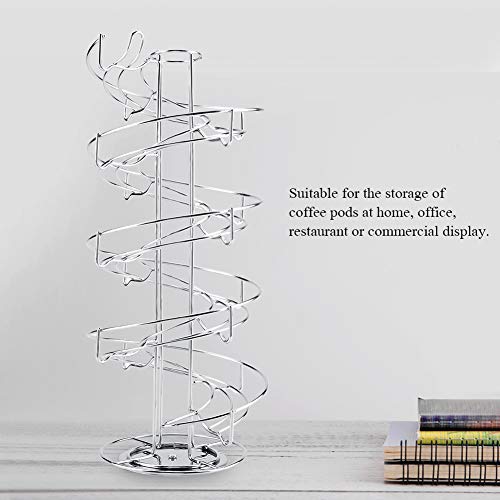 image for fosa Coffee Capsule Holder with 30pcs Pods Storage Rack, Metal Spiral 