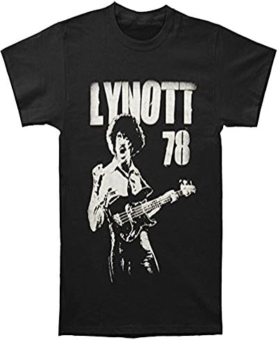 Thin Lizzy Phil Lynott 78 Distressed Logo Mens Band T-Shirt XL