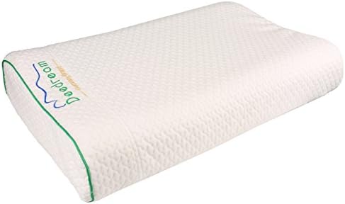Latex Bed Pillow Contour Pillow for Neck Pain with Deedream Removable Waterproof Cover