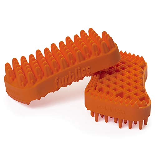 VETNIQUE LABS Furbliss Equine Grooming Tack Horse Brush - for Horse Brushing Deshedding Massaging Horse Tool