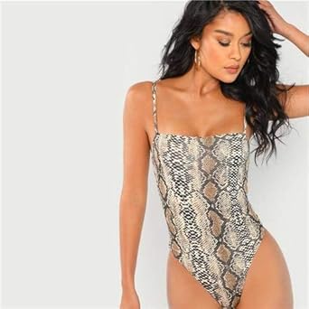 snakeskin print bodysuit