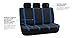 FH Group FB032115 Unique Flat Cloth Full Set Bucket Seat Covers, Airbag Compatible & Split Ready, Black/Blue Color w. Gift-Universal fit for Cars, auto, Trucks, SUV