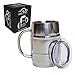 Famous Stainless Steel Beer Mug w/ Bonus Lid, 17oz Dual Wall Air Insulated Beer & Beverage Mug / Coffee Cup - Keep Your Beer Colder & Coffee Hotter Longer - A Mans Mug