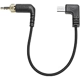 Alvin&rsquo;s Cables Timecode Cable for Sony FX3| FX30| A7S3| A1 Camera, Locking 3.5mm TRS to Micro USB Timecode Cable for Deity TC-1 Timecode Generator 35cm| 13.8in
