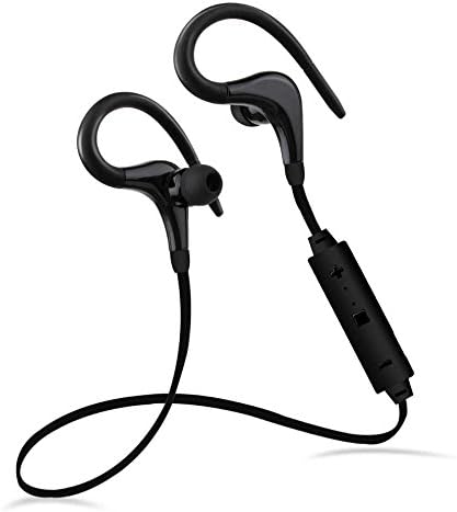 10M Wireless Bluetooth 4.0 Sweatproof Earphones workout ,Toolisi Stereo Bass In-ear Earbuds w/ Microphone IPX4 Waterproof Sports Cancelling Noise Headset 6Hour Worktime for Running Gym Execise - Black