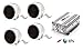 NOAM NMC4 - motorcycle/UTV/ATV 4 Channels Waterproof Speakers System With Bluetooth Streaming & AUX Input (CHROME)