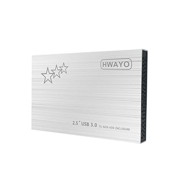 Hwayo Externe Festplatte, 80 GB, tragbar, 6,3 cm (2,5 Zoll), ultradünn, USB 3.0, für PC, Laptop, Mac, Chromebook (Silber…