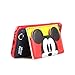 Red Leather Mickey Mouse Case with Card Holder Stand for iPhone 7 8 iPhone7 iPhone8 Regular Kickstand Cartoon Protective Pratical Shockproof Cute Lovely Chic Gift Kids Boys Girls Little Girls