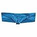 iEFiEL Mens Shiny Cap Cover Bulge Pouch Low Rise Mini Bikini Briefs Lingerie Underwear Blue M